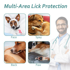 Petdream cone features collar loops for added security during activity.