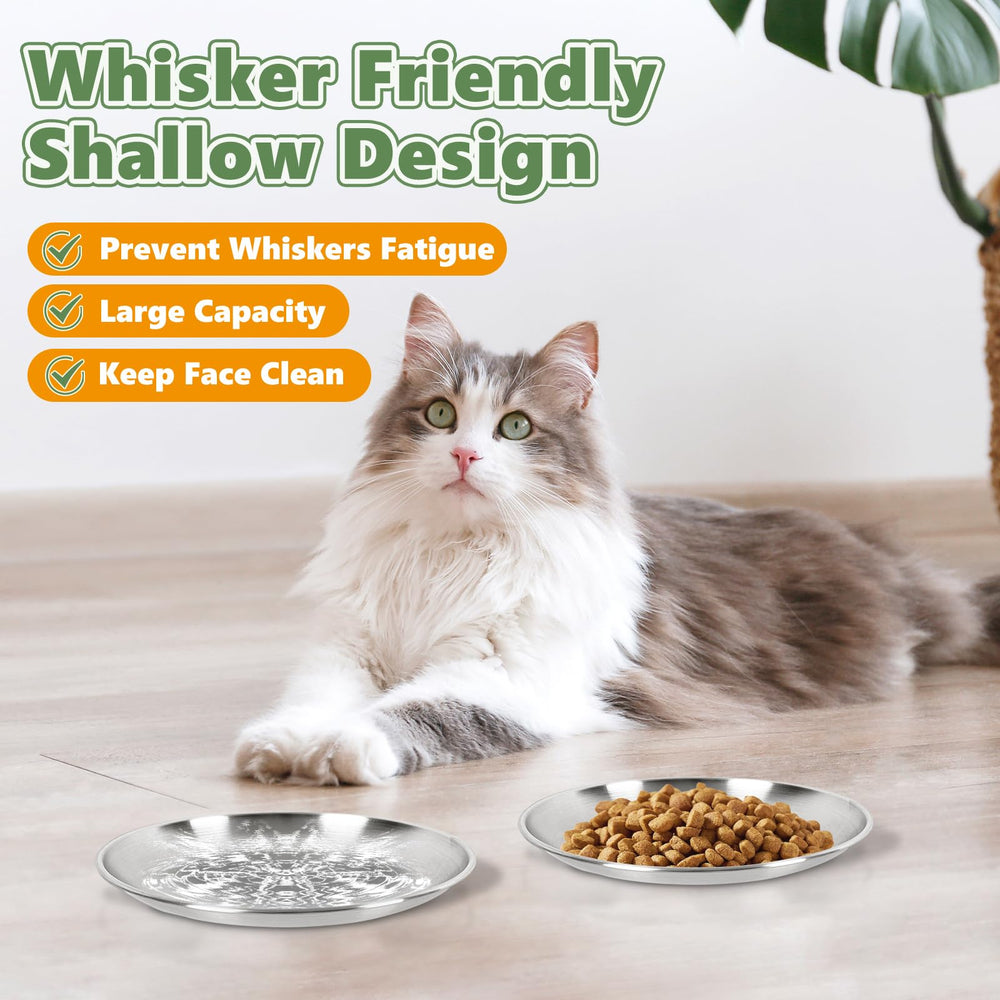 Petdream whisker-friendly bowls reduce edge contact for comfortable meals.