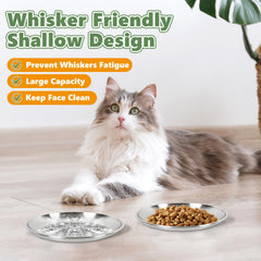 Petdream whisker-friendly bowls reduce edge contact for comfortable meals.