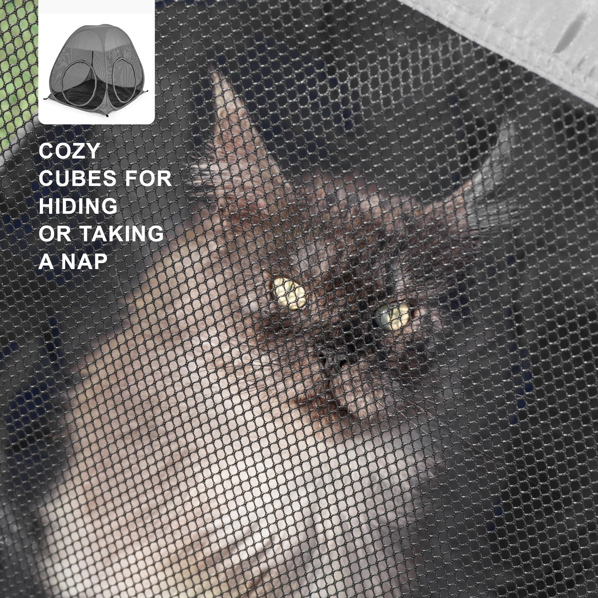PetEase Catio breathable mesh ensures ventilation and visibility.