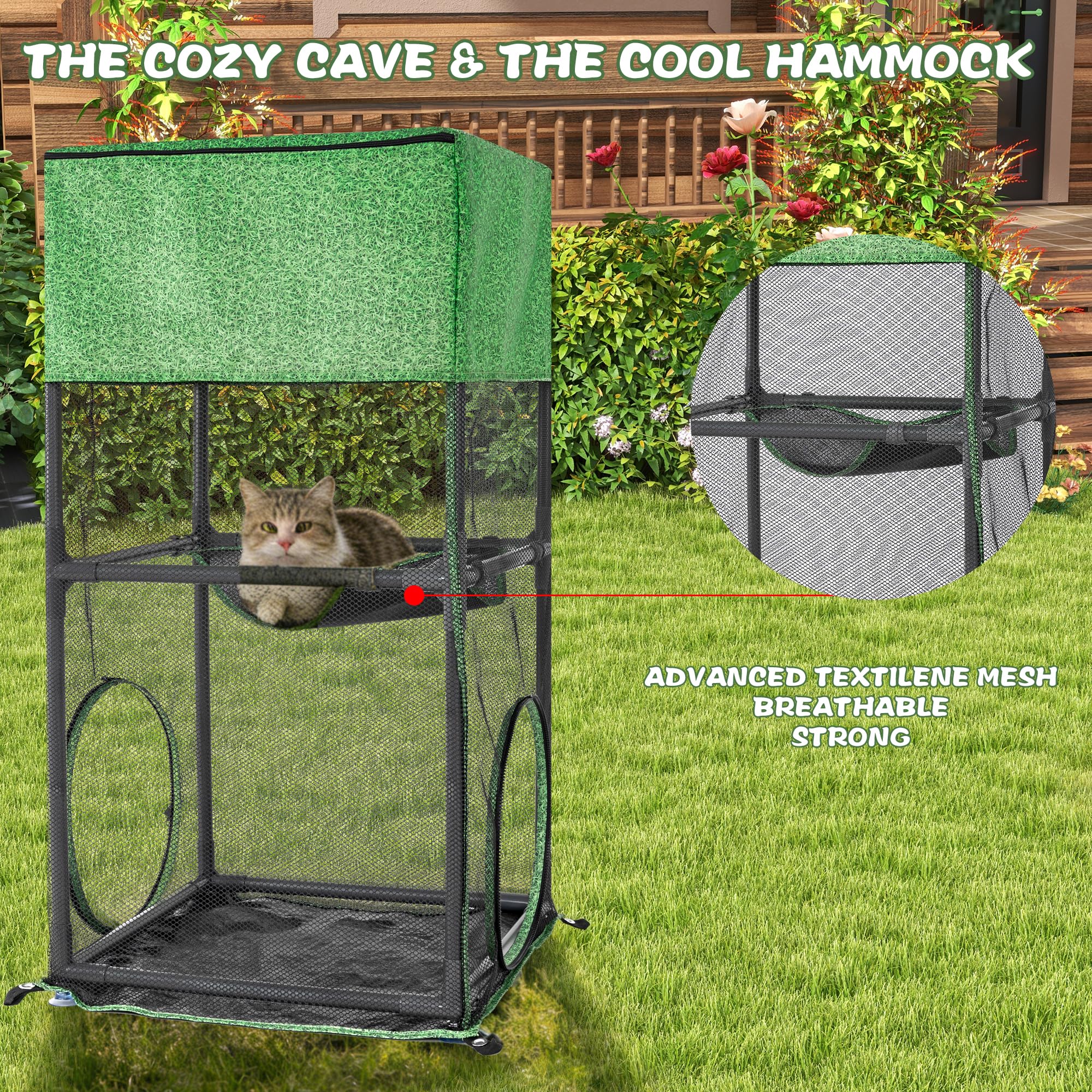 PetEase Catio foldable design folds into compact travel bag for trips
