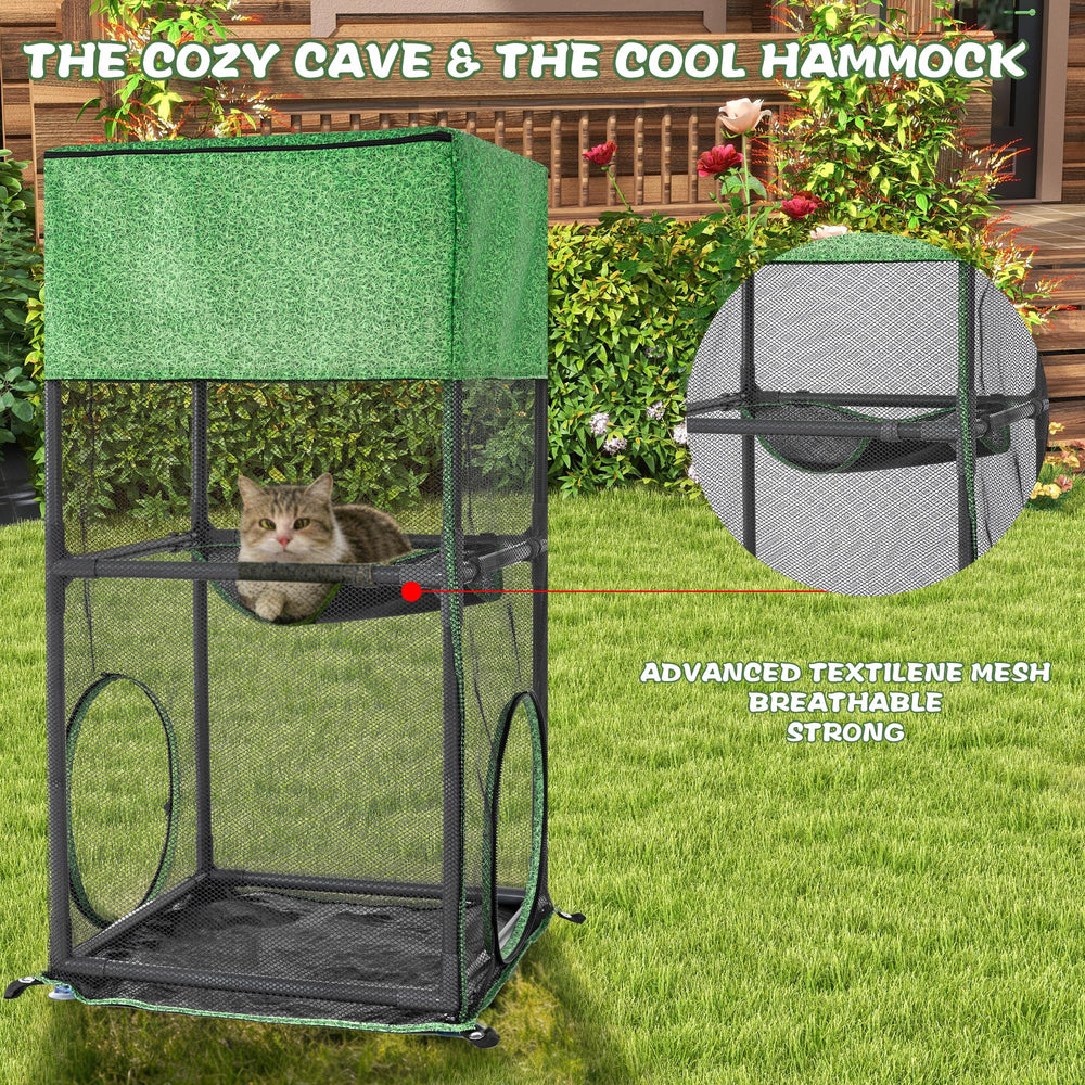 PetEase Catio foldable design folds into compact travel bag for trips