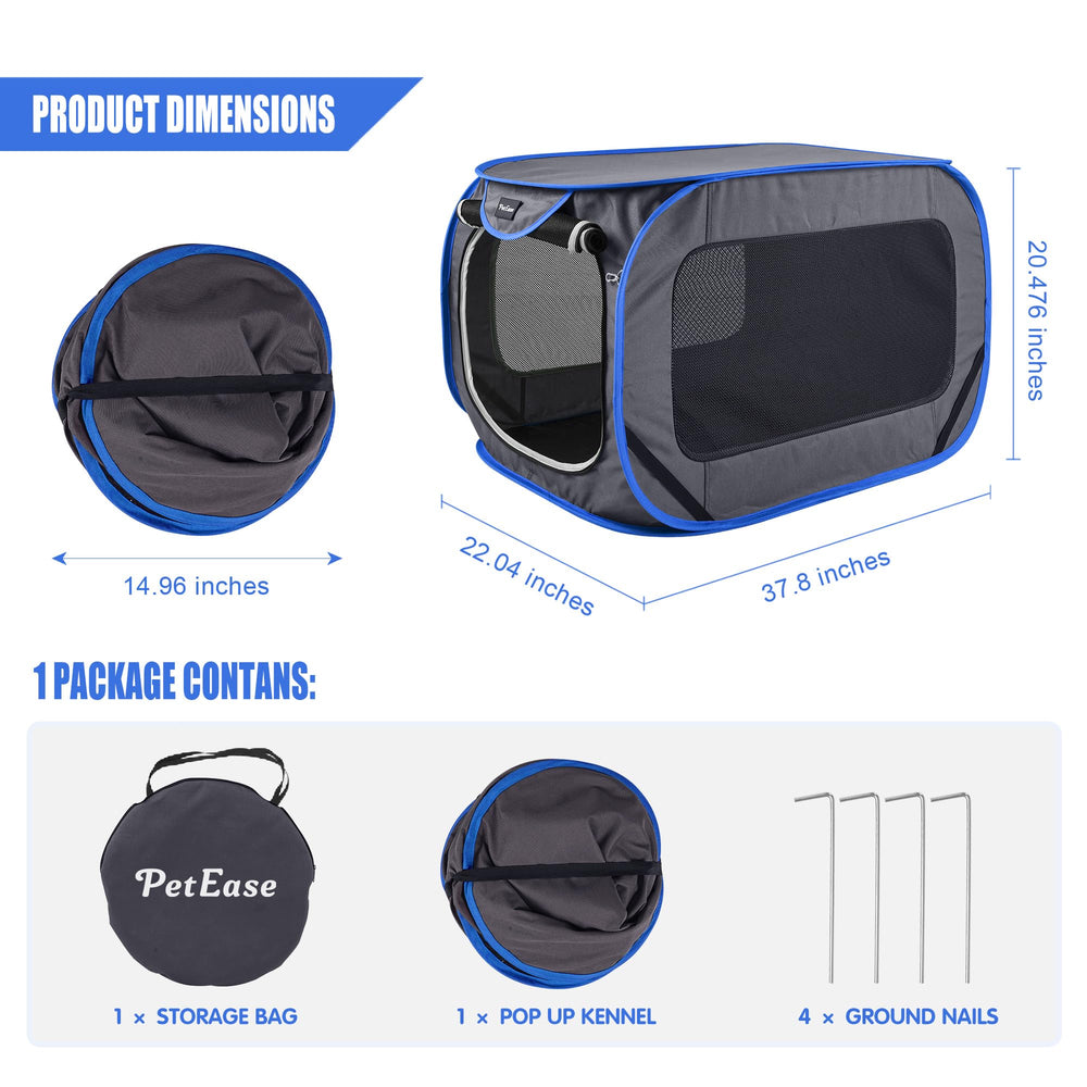 PetEase pop-up design folds in seconds for effortless travel.