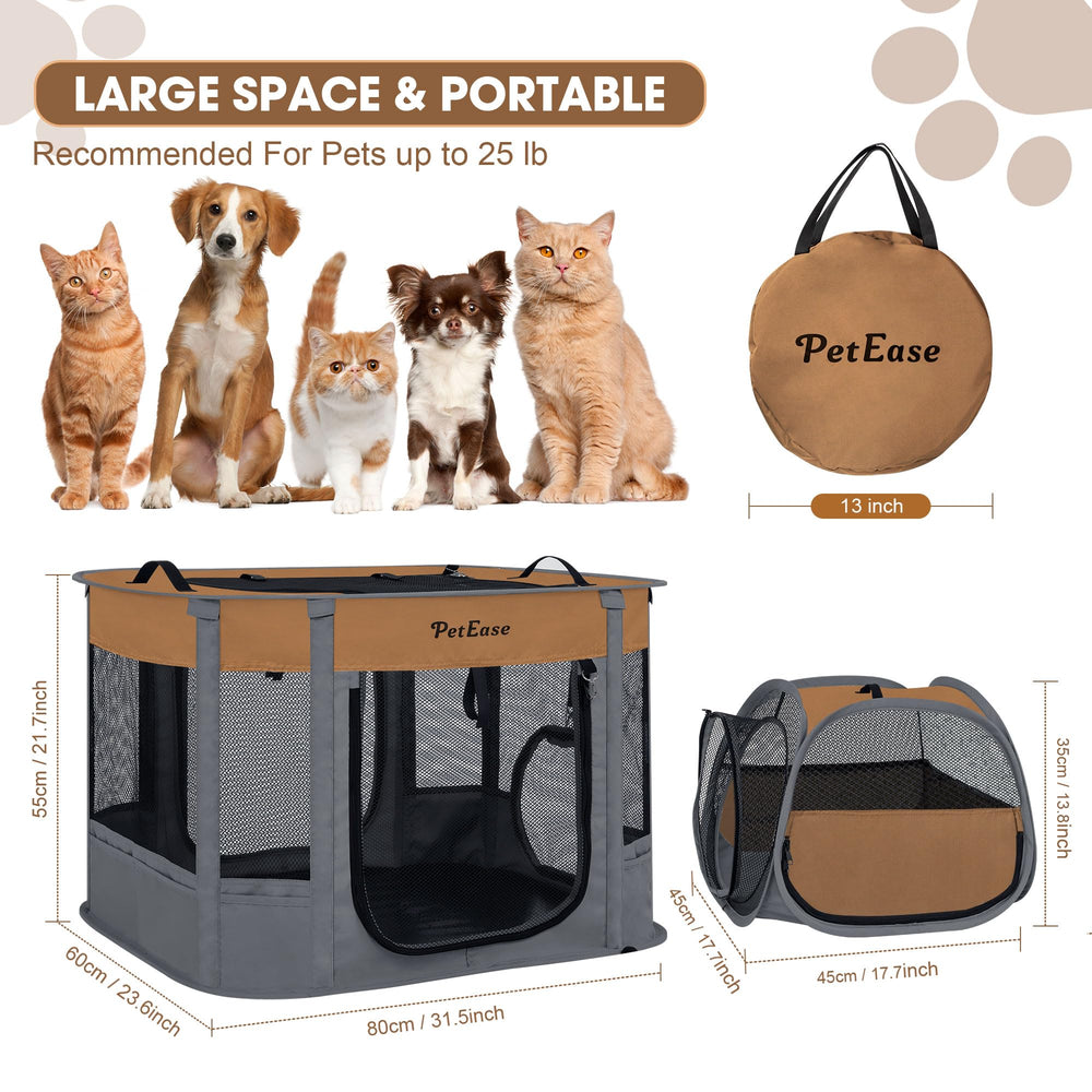 PETEASE recovery playpen offers a calm post-surgery space