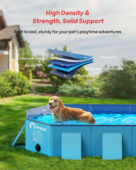 Peteast dog pool dual drainage system enables quick cleanup after use