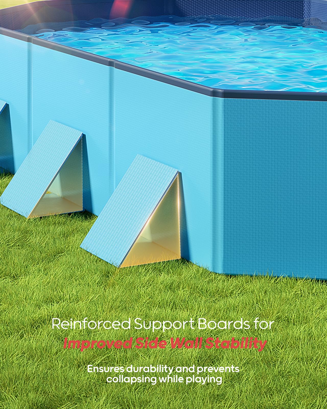Peteast dog pool durable materials emphasize scratch and tear resistance for long use