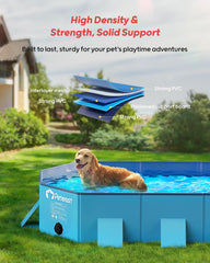 Peteast dog pool reinforced sidewalls highlight durable construction for energetic pups