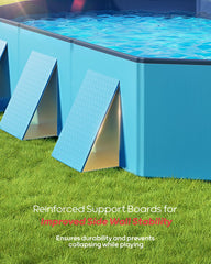 Peteast anti-slip bottom keeps the pool steady on various surfaces