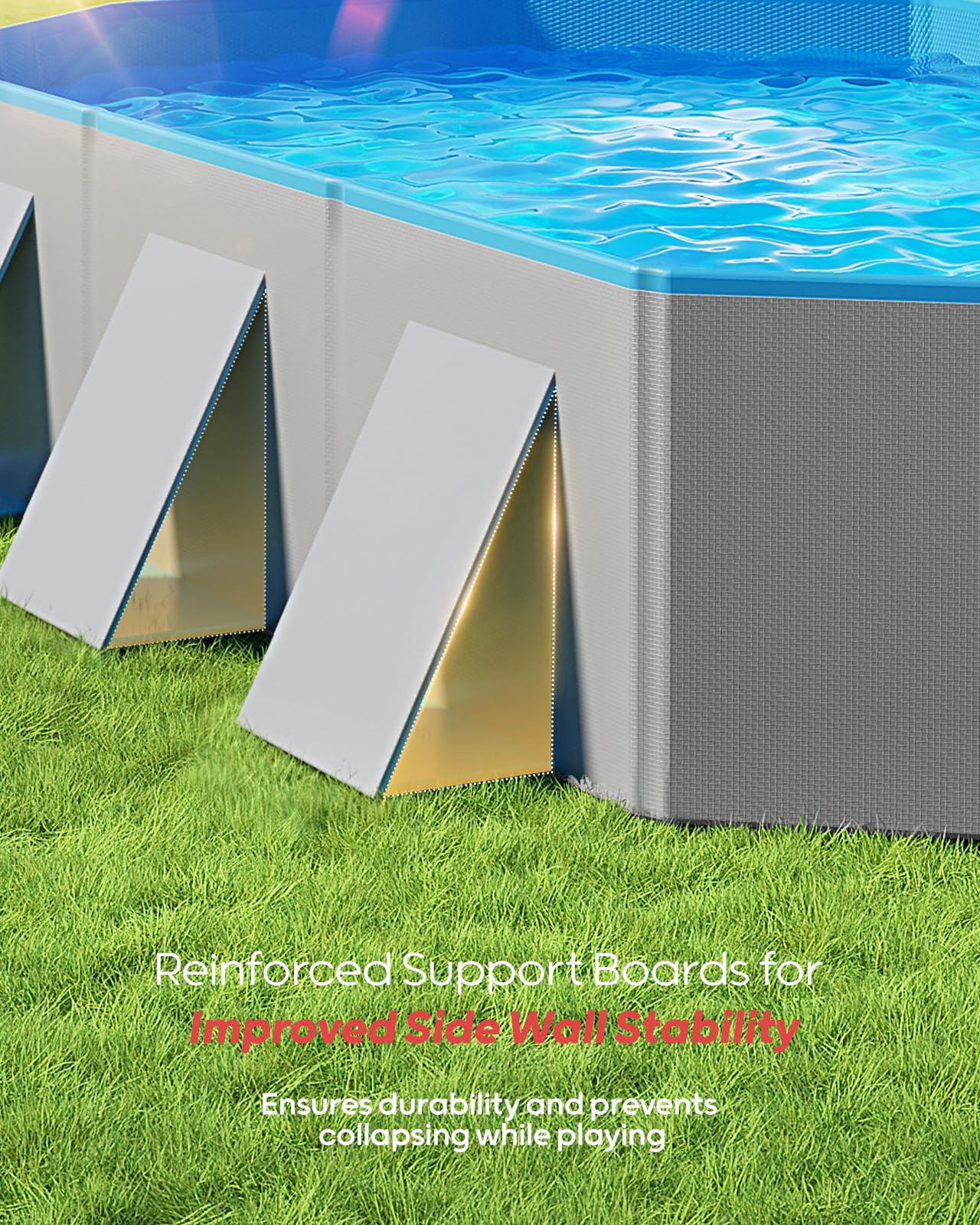 Peteast reinforced sidewalls deliver ultra stability on various surfaces.