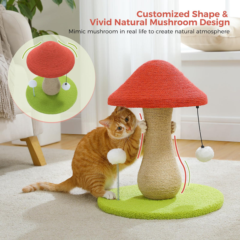 PETEPELA large base mushroom post ensuring stability during scratching sessions