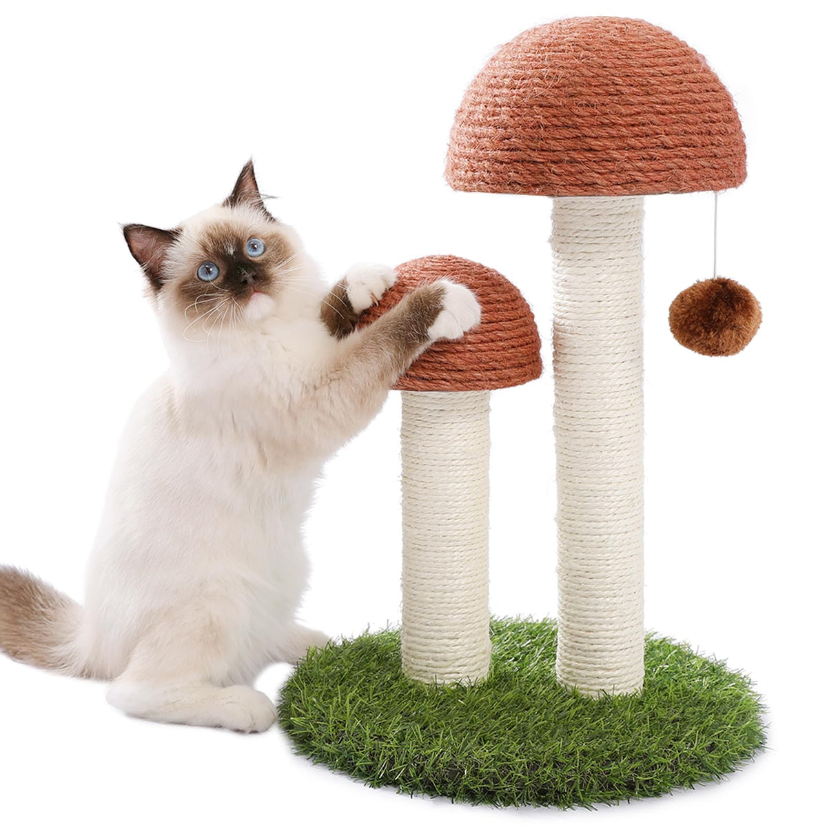 PETEPELA mushroom-top cat scratching post for claws and play