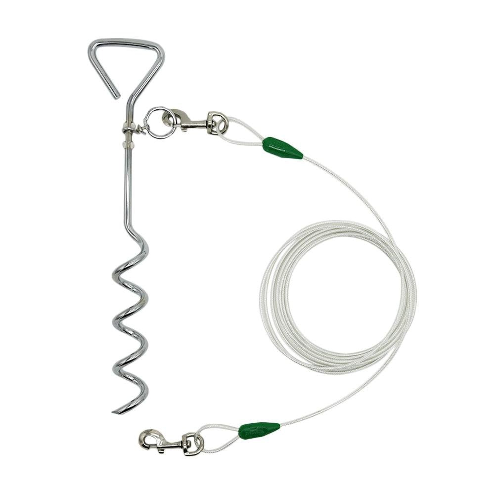 Petest 15-foot cable with swivels for durable, tangle-free tethering.