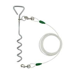 Petest 15-foot cable with swivels for durable, tangle-free tethering.