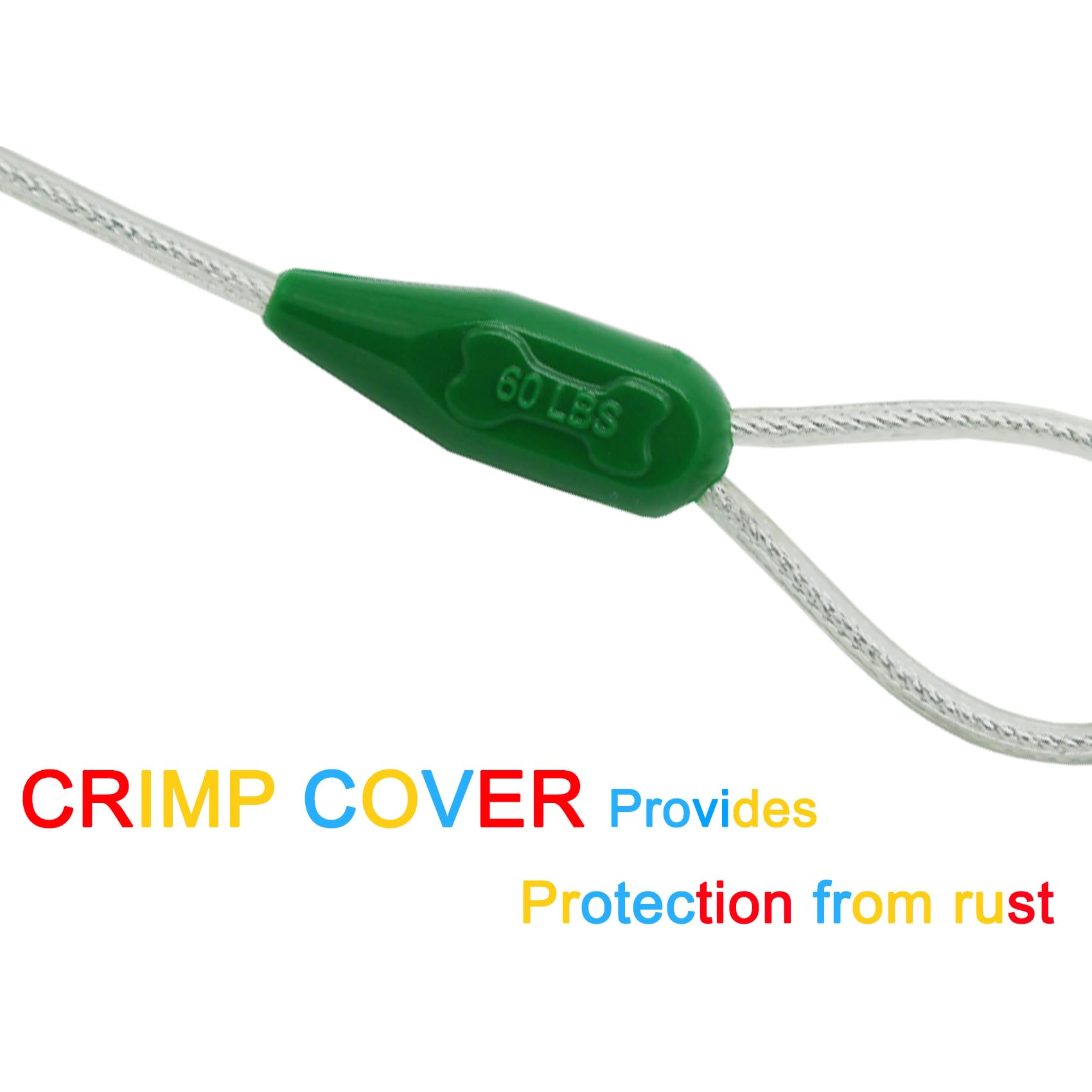 Petest rust-resistant vinyl cover protecting cable from rain and wear
