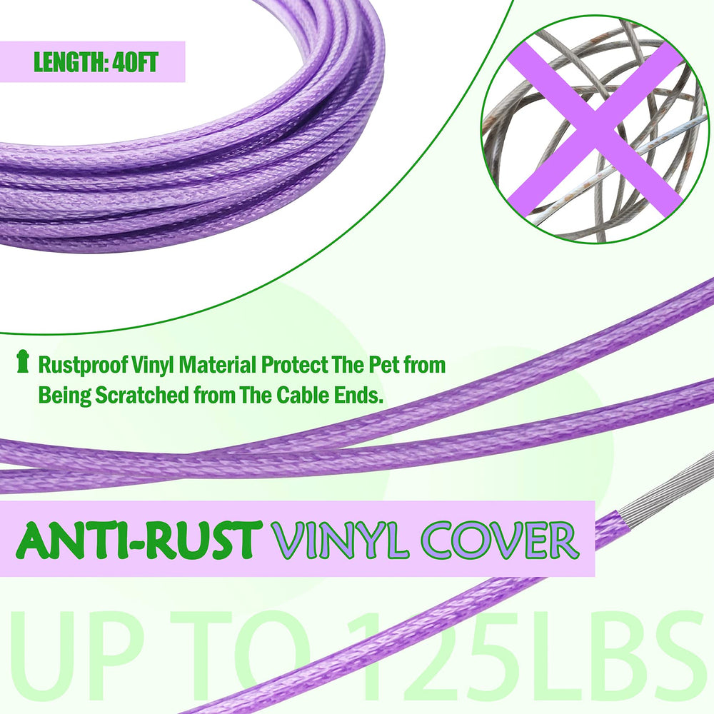 Petest 360° swivel prevents tangling during movement