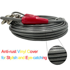 Petest 40ft cable includes crimp covers to guard ends from rain and rust.
