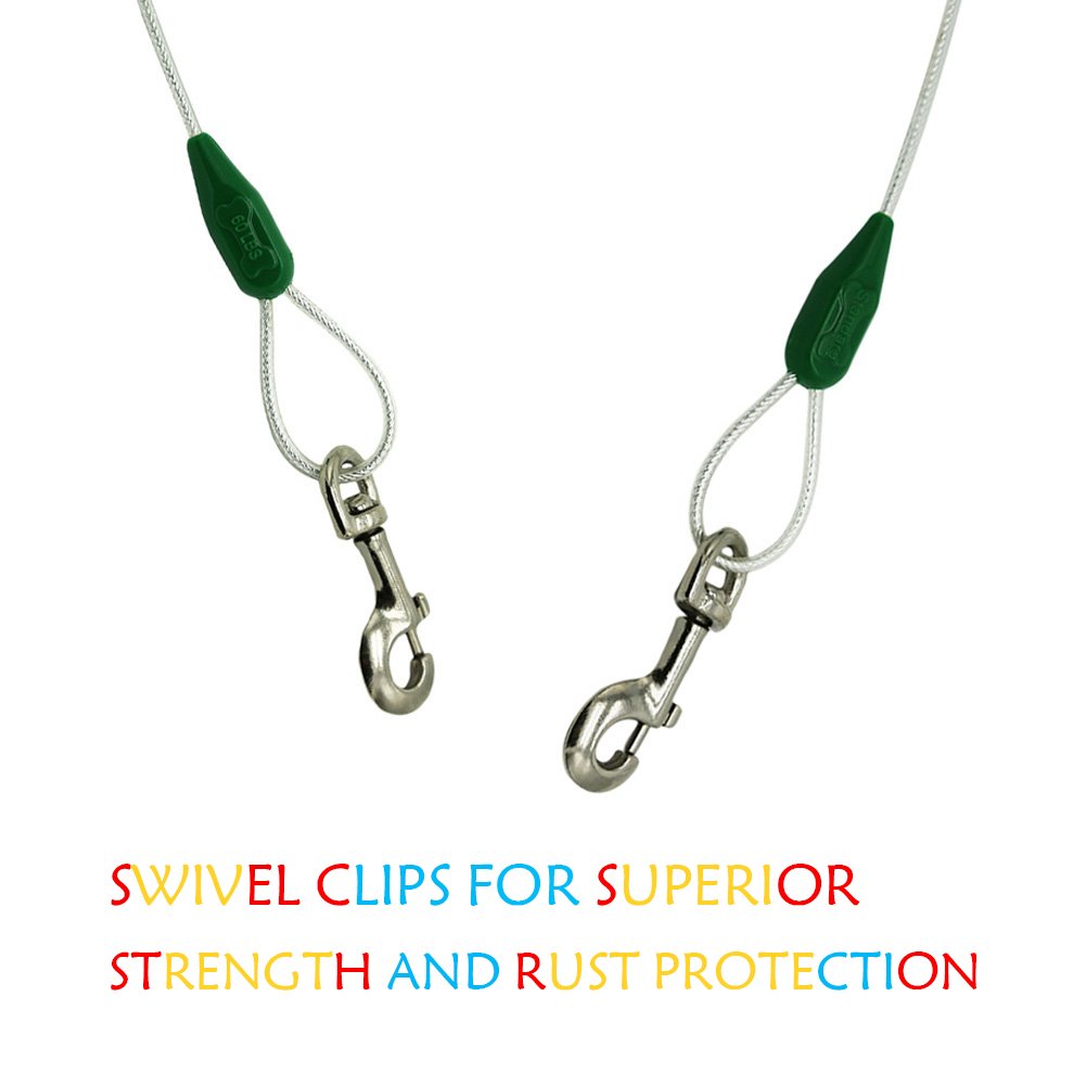 Petest anti-rust snaps allow quick, secure attachment.