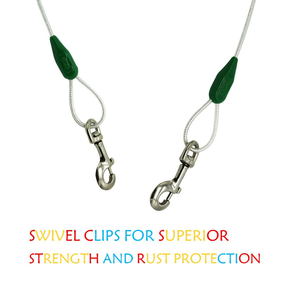 Petest anti-rust snaps allow quick, secure attachment.