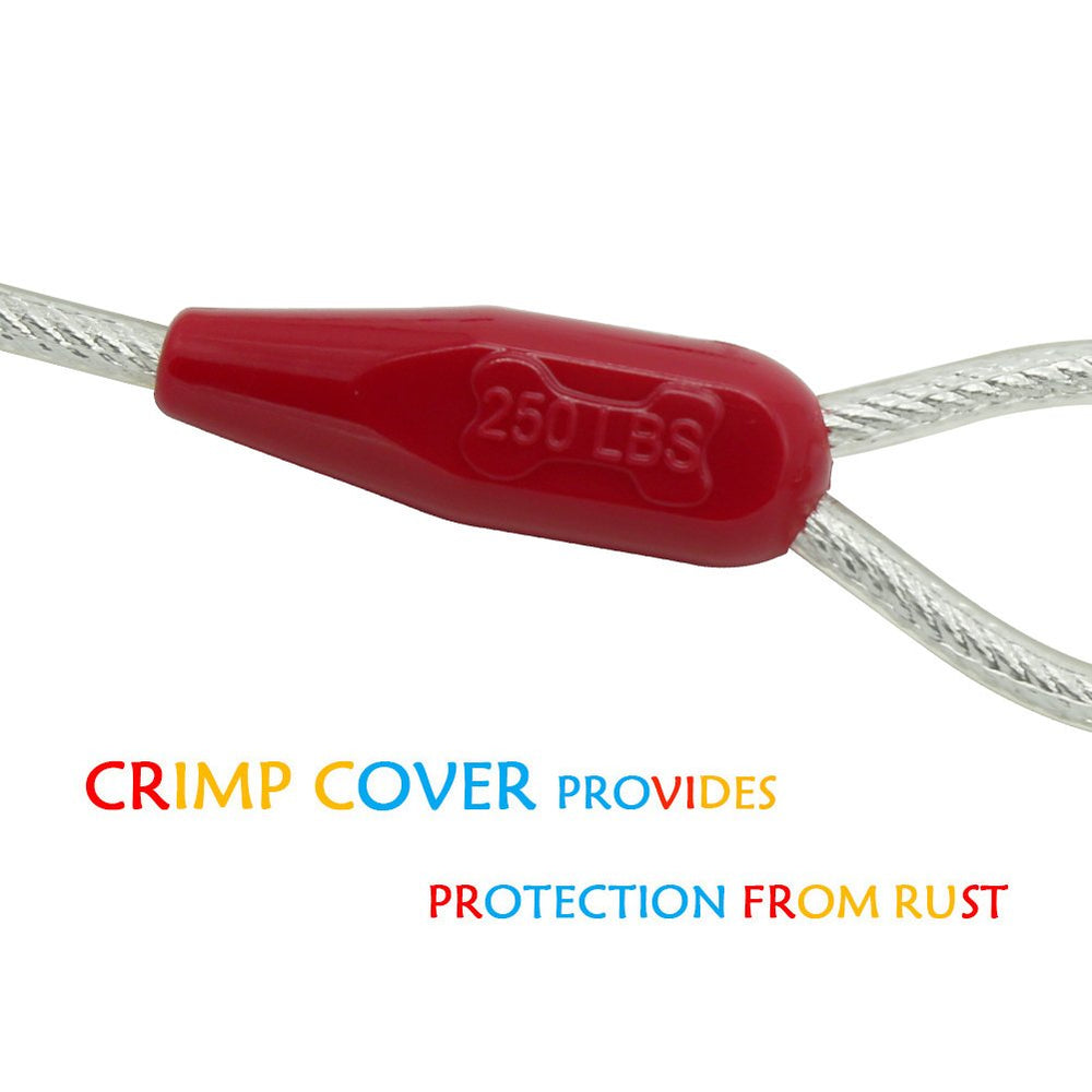 Petest crimp end protection guards against wear from weather and use.