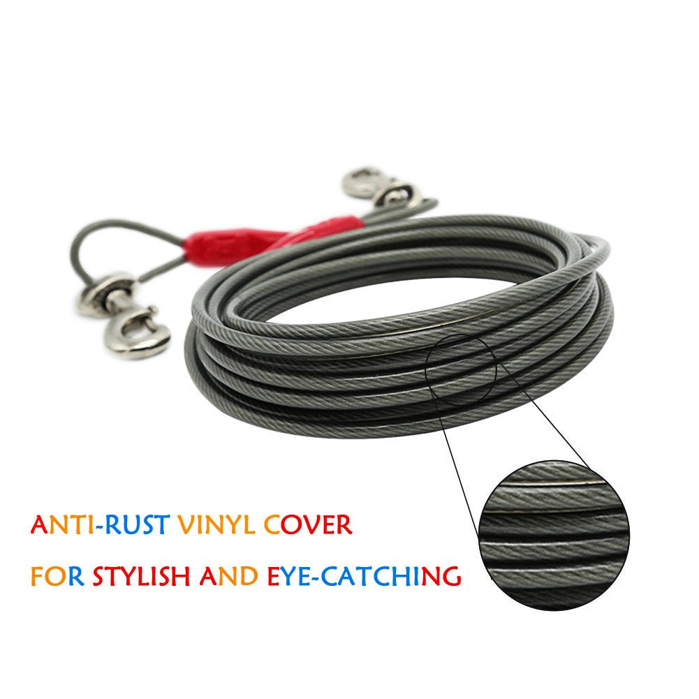 Petest rust resistant snaps at both ends for easy post or stake attachment