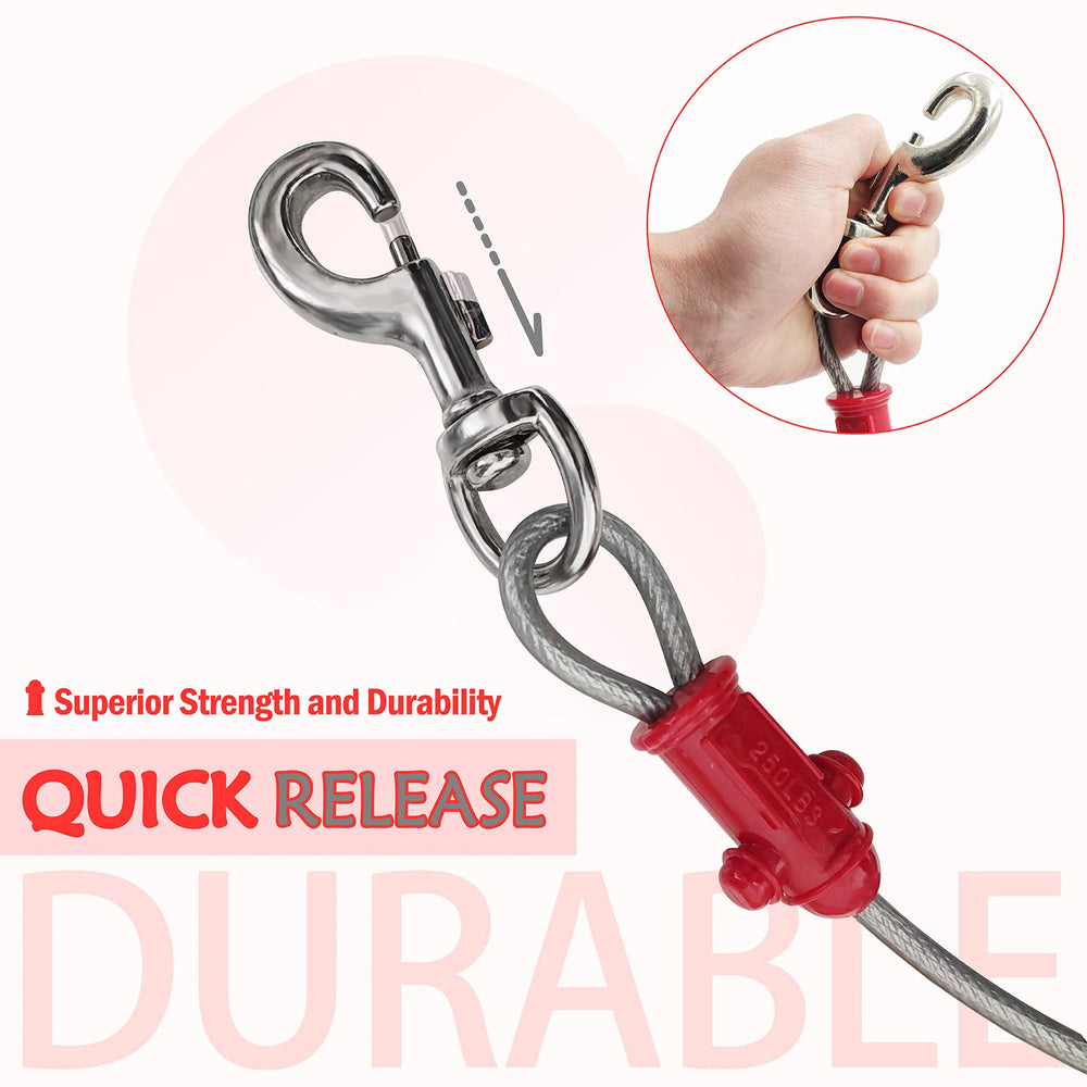 Petest durable snaps on both ends for easy post attachment.
