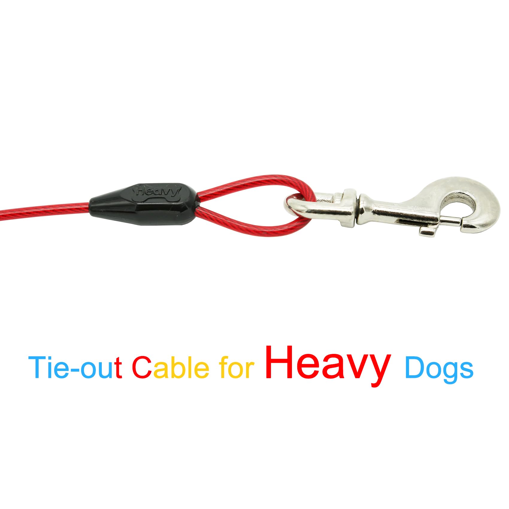 Petest tie-out attached to a post for easy yard anchoring.