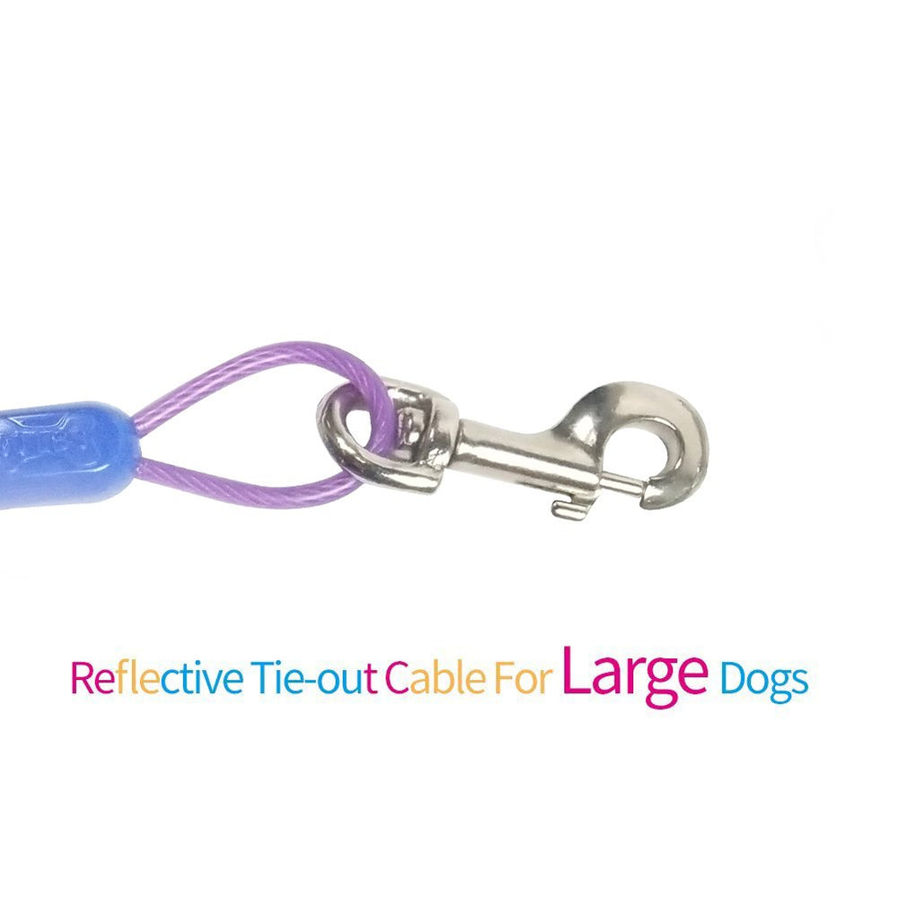 Petest vinyl-covered cable shields from rain and rust with vibrant color.