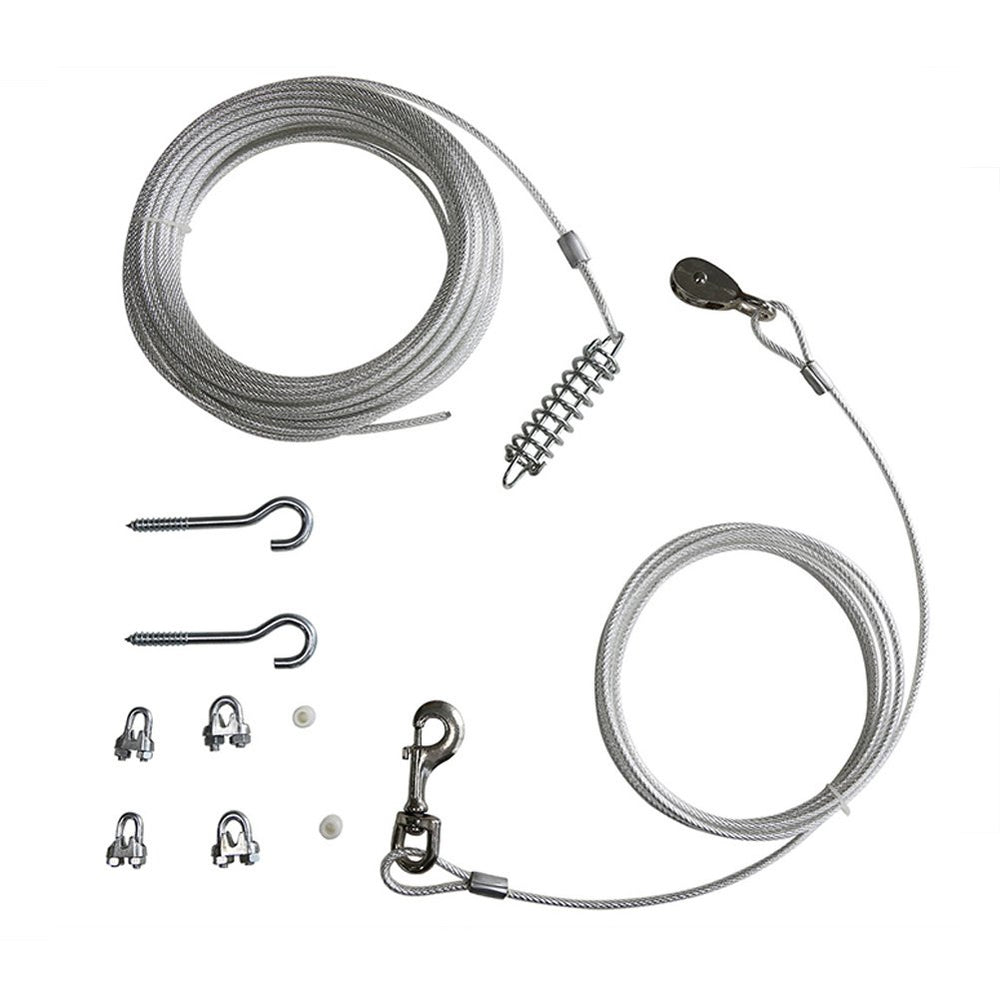 Petest trolley rustproof snaps on both ends for secure attachment.