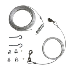 Petest trolley rustproof snaps on both ends for secure attachment.