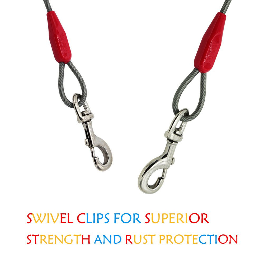 Petest vinyl cover protects the cable from rain while staying colorful
