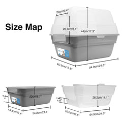 Petfamily stackable litter box saves space in small homes.