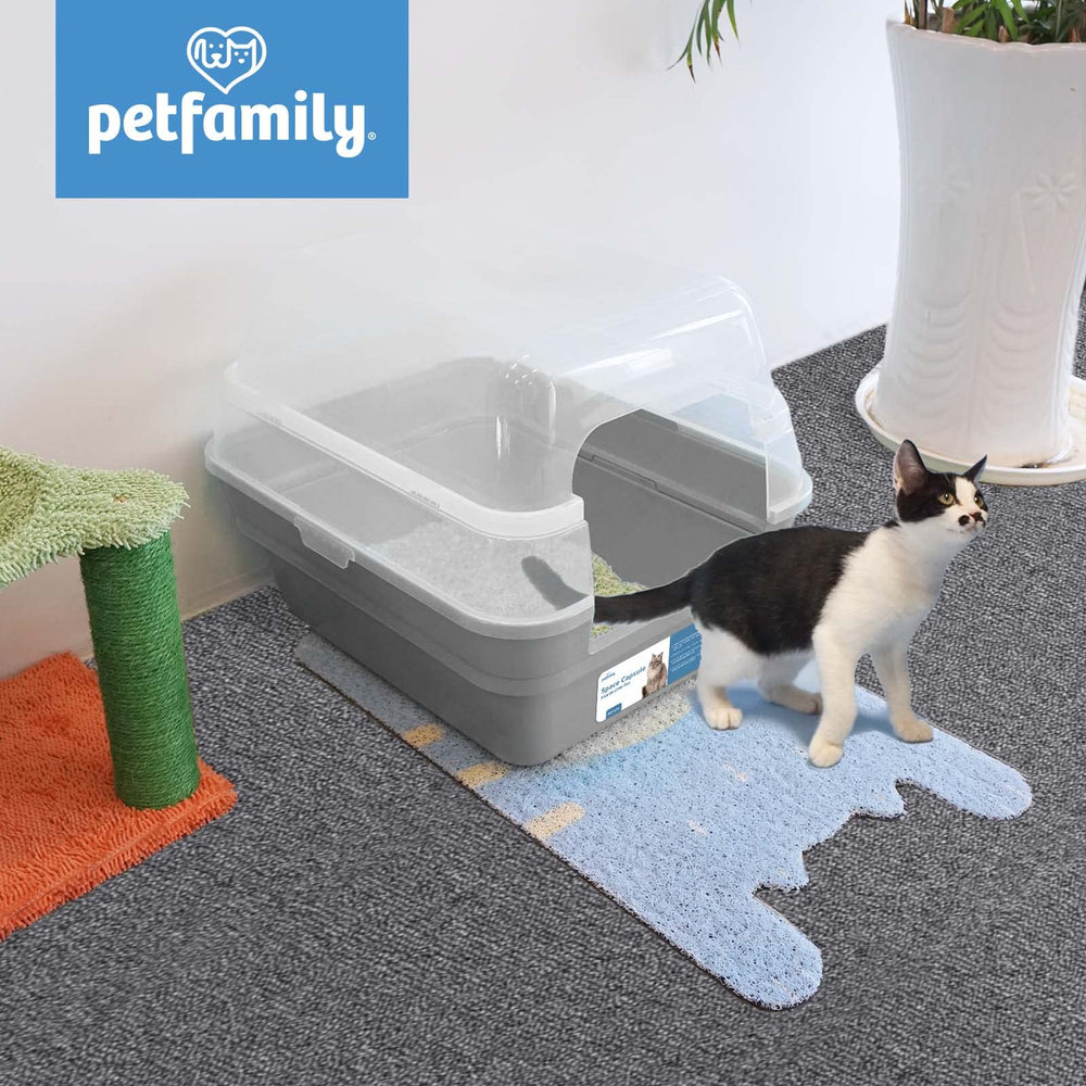 Petfamily elder-cat friendly entry helps older felines enter easily.
