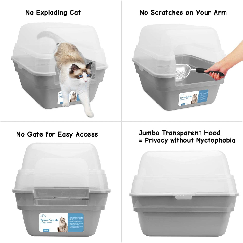 Petfamily space capsule design provides roomy interior for cats.