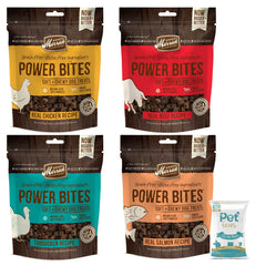 Pet Faves Merrick Power Bites multi-flavor pack front view for rewarding training sessions