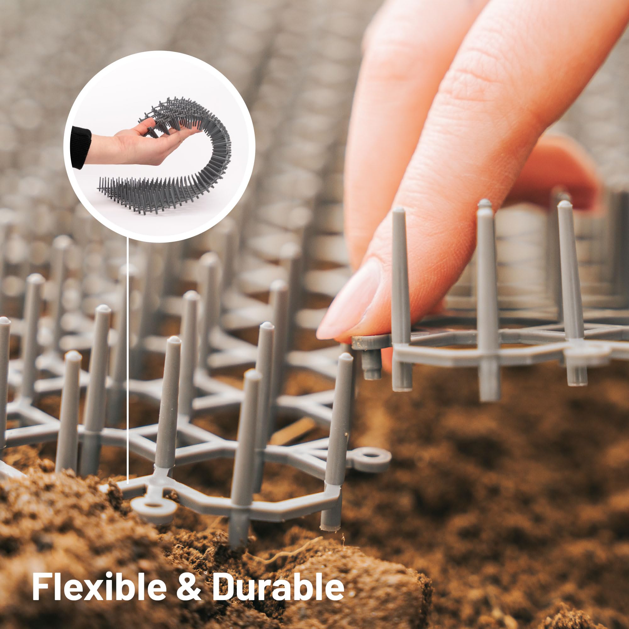 Petfolio scat mat covers 36 square feet for wide-area deterrence.
