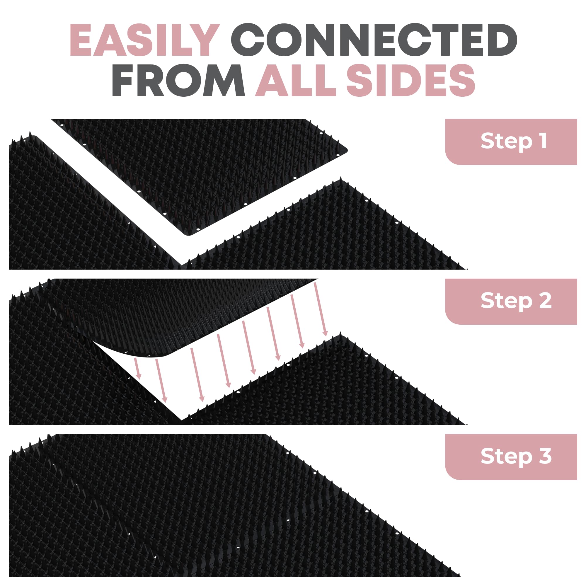 Petfolio critter ridder mats in durable plastic protect plants and carpets.