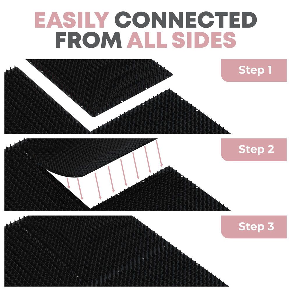 Petfolio critter ridder mats in durable plastic protect plants and carpets.