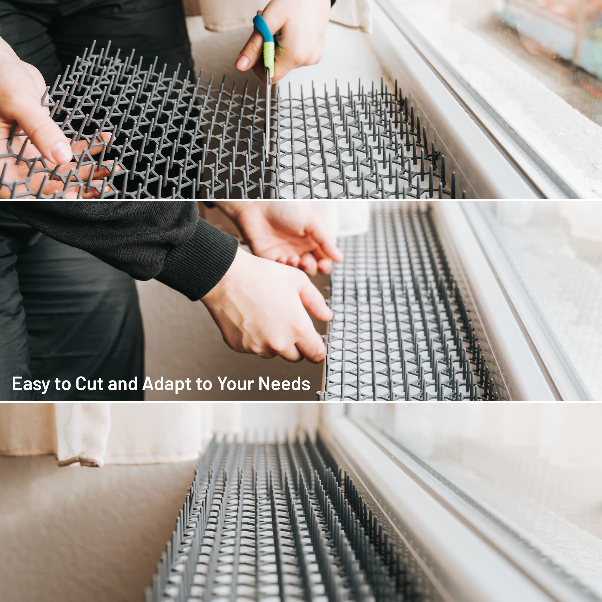 Petfolio durable plastic scat mat withstands outdoor use.