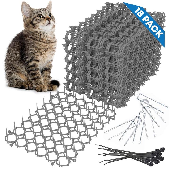Petfolio scat mat spikes 8x6 inch protects indoor plants from cats