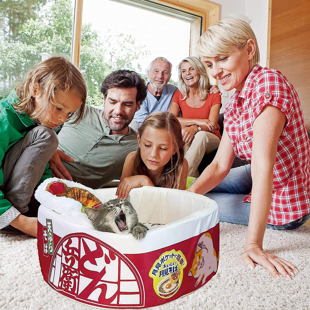 Pet Fortune ramen noodle bed indoor pets comfort for lounging on a chilly day