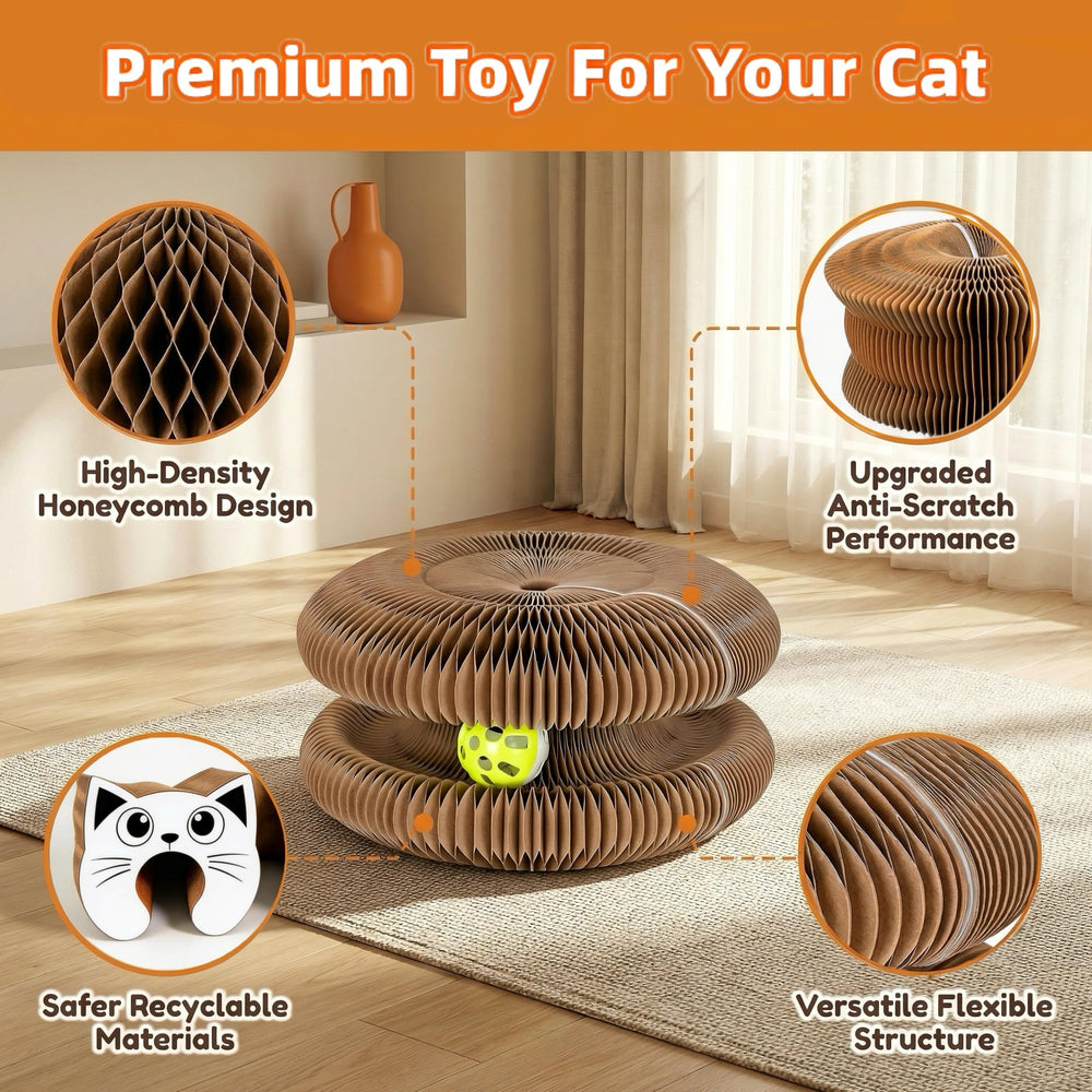 PetFun Twisty Paws accordion shape shifting creates varied play layouts