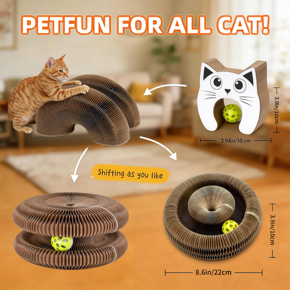 PetFun Twisty Paws kitty curl scratcher engages indoor cats with a playful curl design