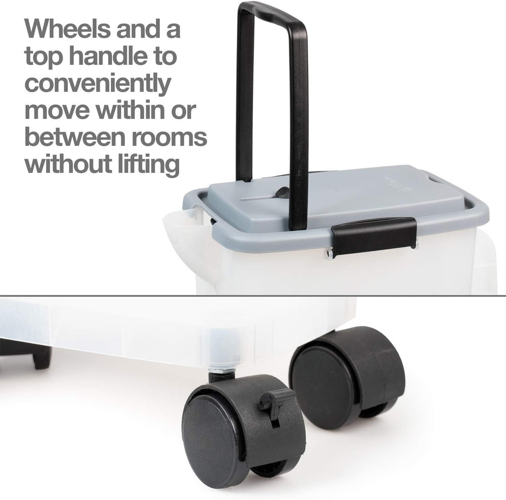 PetFusion BetterBin compact dimensions fit in cabinets and corners.