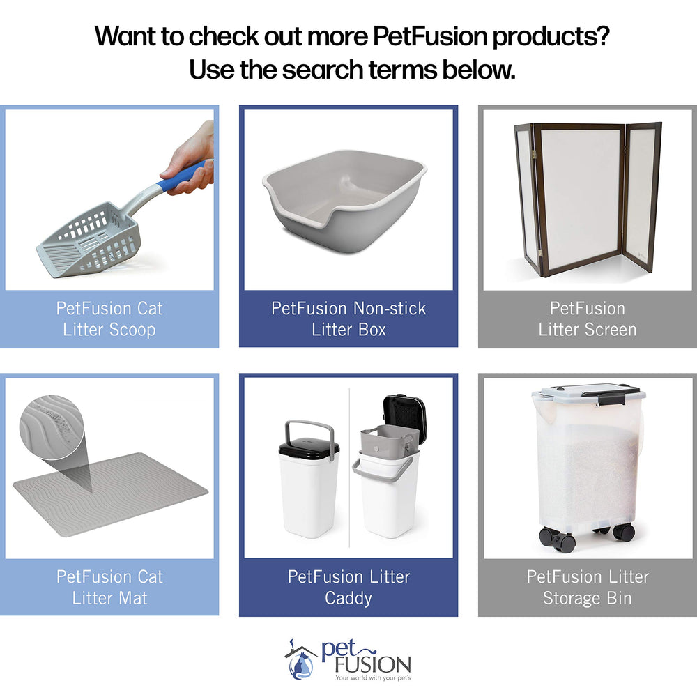 PetFusion BetterBox curved interior supports easy scooping and thorough cleaning.