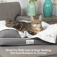 PetFusion Premium cooling blanket folded for carrier shows portable relief during travel.