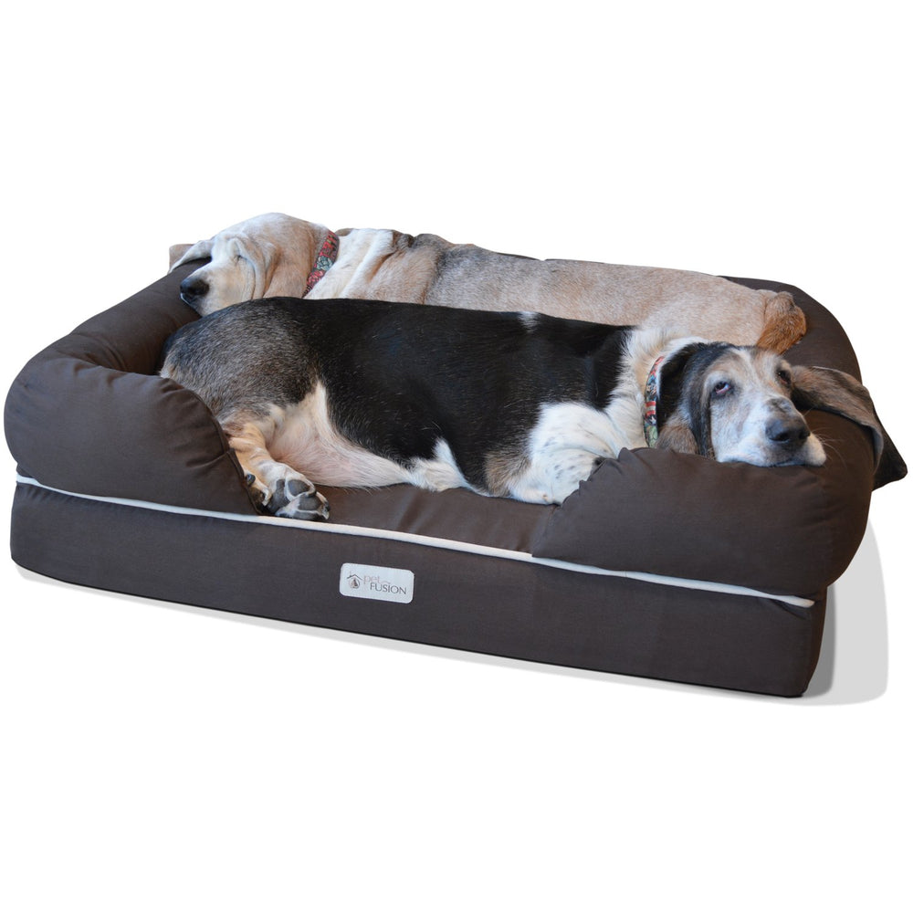 PetFusion Ultimate Dog Bed memory foam closeup showing plush orthopedic support