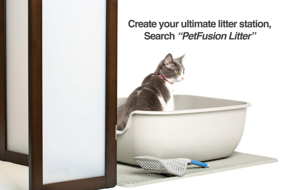 PetFusion walnut-brown finish fits modern interiors while hiding litter boxes in busy areas.