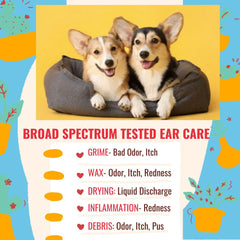 Petglow ear cleaner packaging with pump top for convenient everyday use
