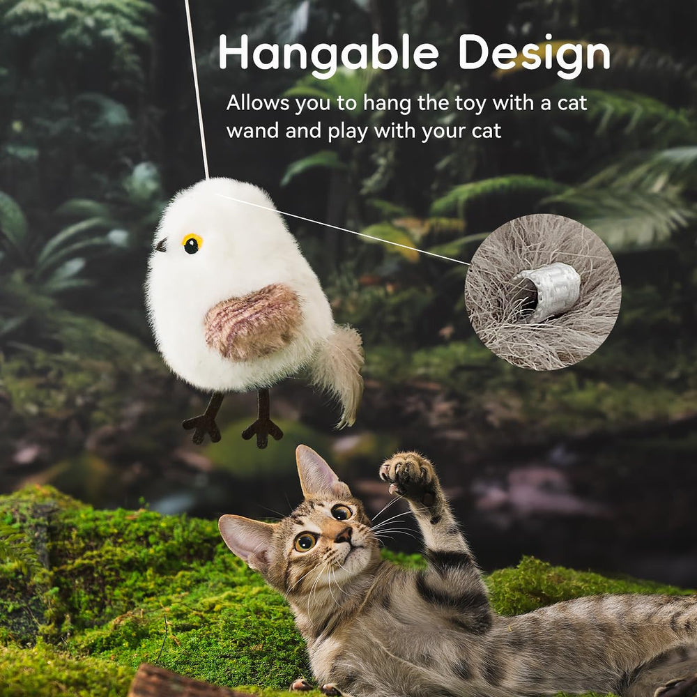 Petgravity Flapping Bird Toy plush material highlights soft touch for gentle swats.
