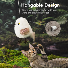 Petgravity Flapping Bird Toy plush material highlights soft touch for gentle swats.